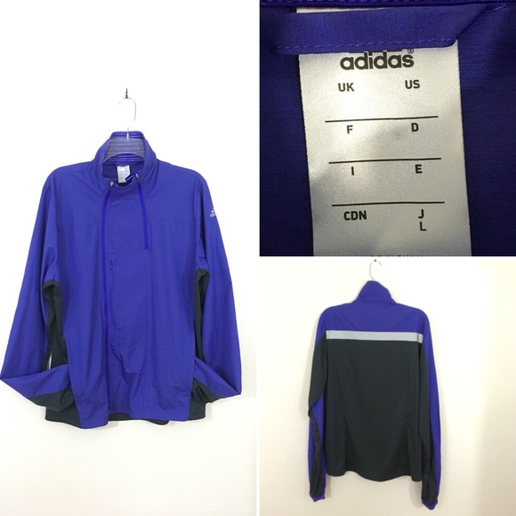 adidas Jackets & Blazers - Adidas women purple/black windbreaker jacket.